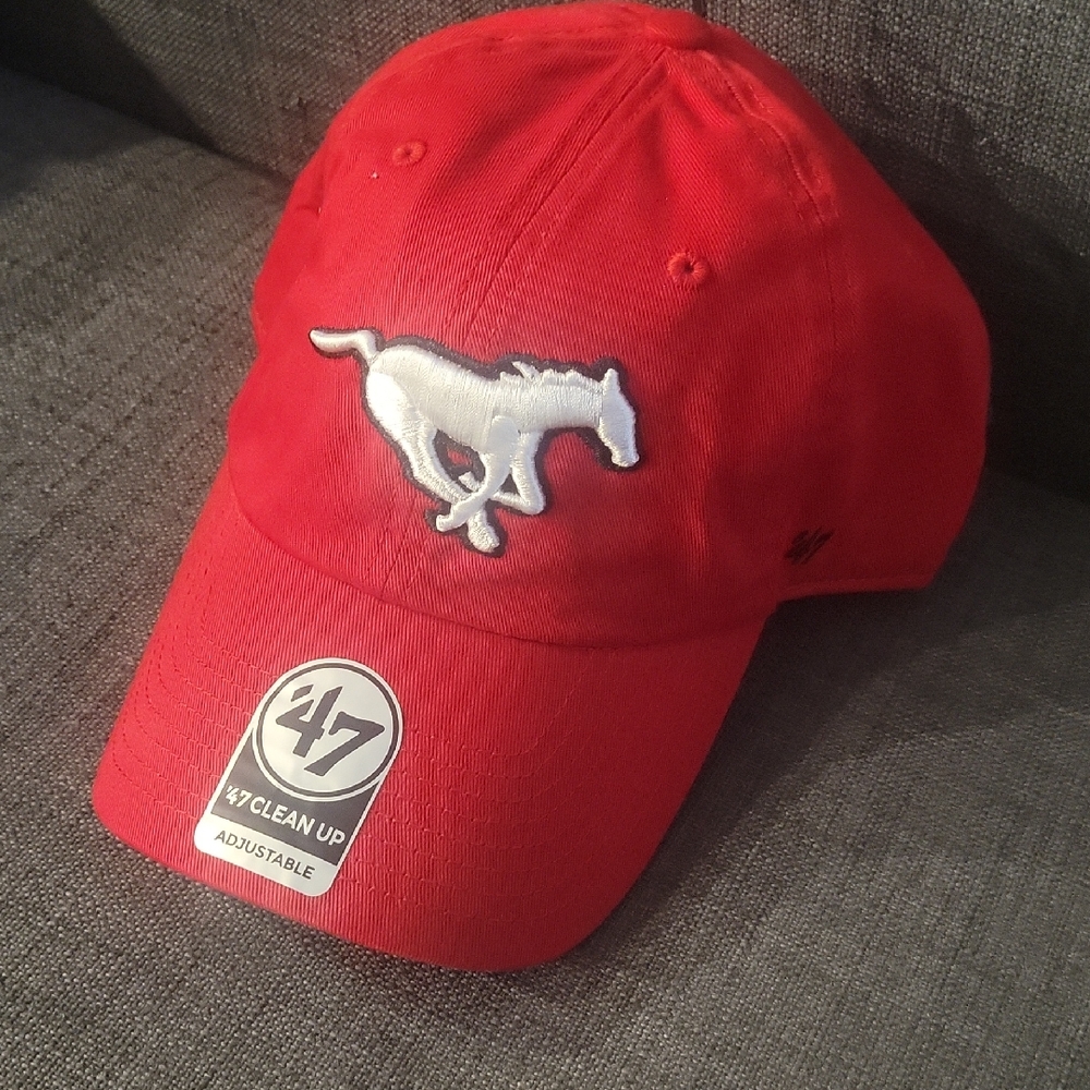 Red 47 Brand Adjustable Cap with White Logo
